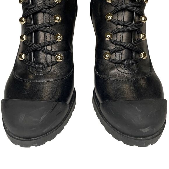 Valentino Garavani Rockstud High-Heel Studded Strap Combat Boots EU 37 Lace Up - Picture 4 of 9